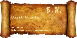 Buzik Urzula névjegykártya